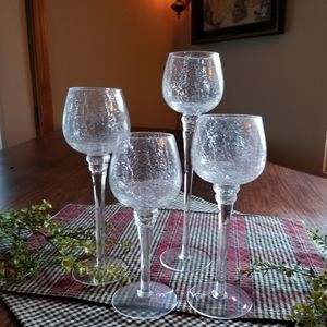 Set of 4 crackle sconces